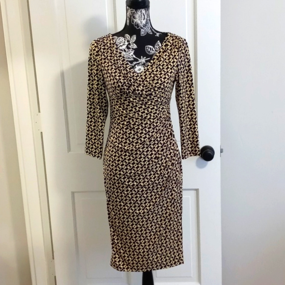 💛Lauren Ralph Lauren💛 - Chain Print Ruche Dress